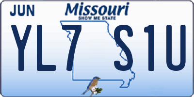 MO license plate YL7S1U