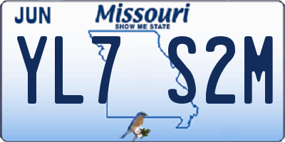 MO license plate YL7S2M