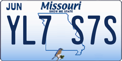 MO license plate YL7S7S