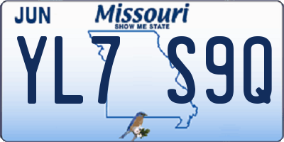 MO license plate YL7S9Q