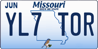 MO license plate YL7T0R