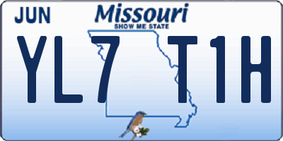 MO license plate YL7T1H