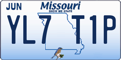 MO license plate YL7T1P