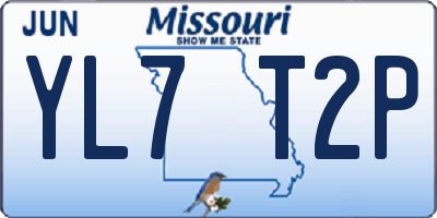 MO license plate YL7T2P