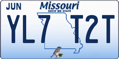 MO license plate YL7T2T