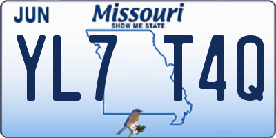 MO license plate YL7T4Q