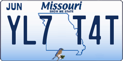 MO license plate YL7T4T