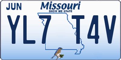 MO license plate YL7T4V