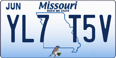 MO license plate YL7T5V