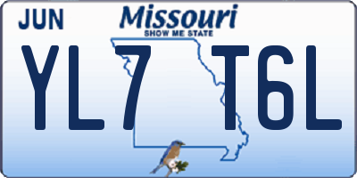 MO license plate YL7T6L