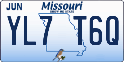 MO license plate YL7T6Q