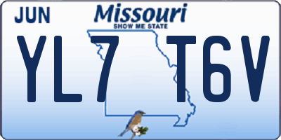 MO license plate YL7T6V