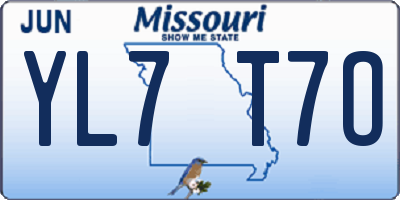 MO license plate YL7T7O