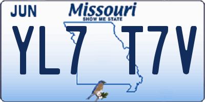 MO license plate YL7T7V