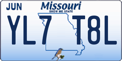 MO license plate YL7T8L