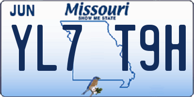 MO license plate YL7T9H
