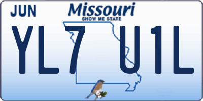 MO license plate YL7U1L