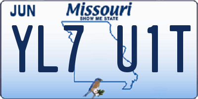 MO license plate YL7U1T