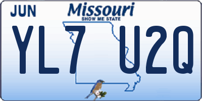 MO license plate YL7U2Q