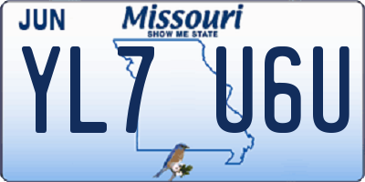 MO license plate YL7U6U