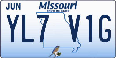 MO license plate YL7V1G
