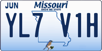 MO license plate YL7V1H