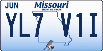 MO license plate YL7V1I