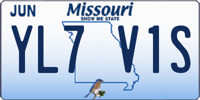 MO license plate YL7V1S
