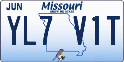 MO license plate YL7V1T
