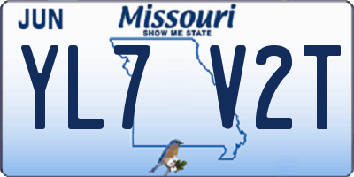 MO license plate YL7V2T