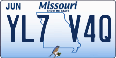 MO license plate YL7V4Q