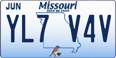 MO license plate YL7V4V