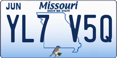 MO license plate YL7V5Q