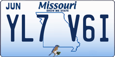 MO license plate YL7V6I