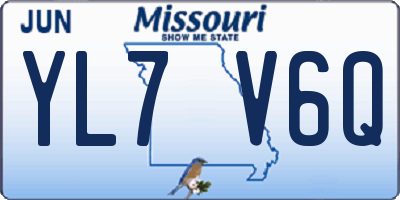 MO license plate YL7V6Q