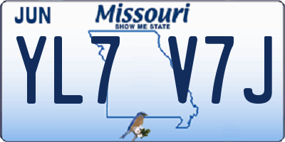MO license plate YL7V7J