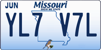 MO license plate YL7V7L