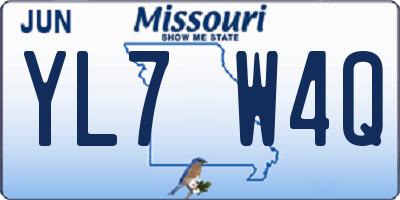 MO license plate YL7W4Q