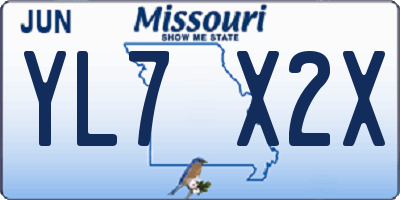 MO license plate YL7X2X