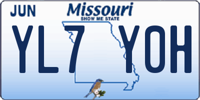 MO license plate YL7Y0H
