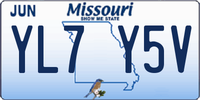 MO license plate YL7Y5V
