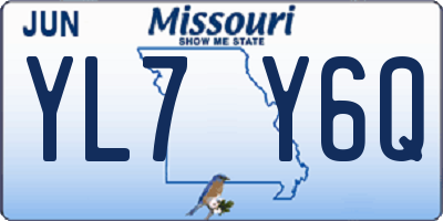 MO license plate YL7Y6Q