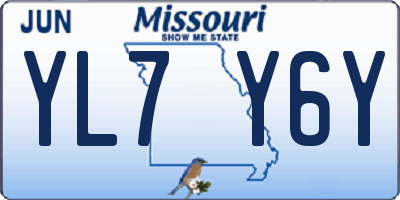 MO license plate YL7Y6Y