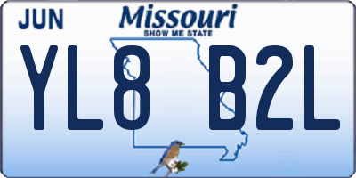 MO license plate YL8B2L