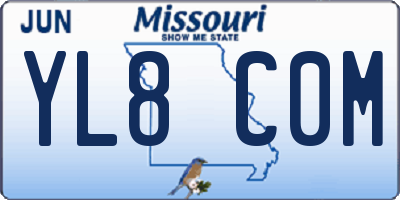 MO license plate YL8C0M