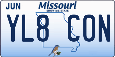 MO license plate YL8C0N