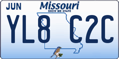 MO license plate YL8C2C