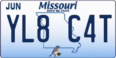 MO license plate YL8C4T