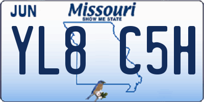 MO license plate YL8C5H