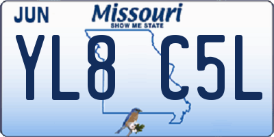 MO license plate YL8C5L